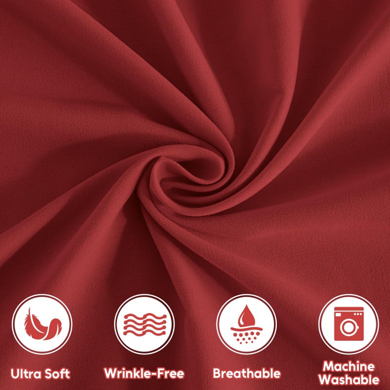 Swiftify Queen Sheet Set, 4 Pieces Hotel Luxury Soft Microfiber Queen Bed Sheets Set, Up to 16" Deep Pockets, Oeko-Tex Sheets with Elastic, Breathable, Wrinkle Free (Wine Red, Queen) - Image 5